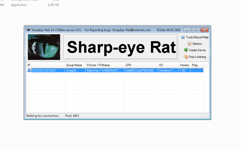 SharpEye-Rat 1.0 Beta 2